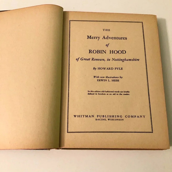 1940 Robin Hood By Howard Pyle Whitman Publishing Co Hardcover - Picture 11 of 16